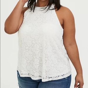 High Neck Lace Tank